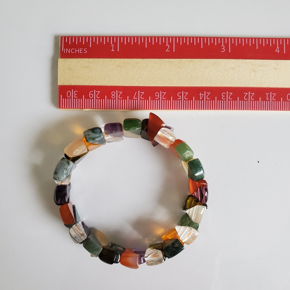 Natural Mixed Crystal Multi Colored Bracelet - image 4